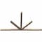 Ekena Millwork Saratoga Smooth Timber Gable Bracket, Douglas Fir, 108"W x 63"H x 3 1/2"D x 3 1/2"F, 14/12 Pitch GBW108X63X0404SAR00SDF - alternate 5